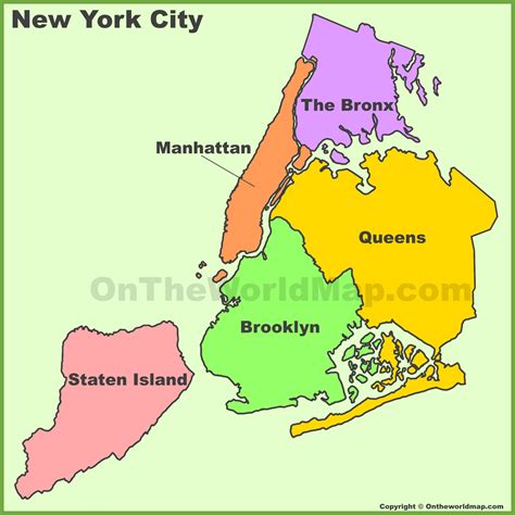 The Boroughs of New York City – NYC Boroughs Map .